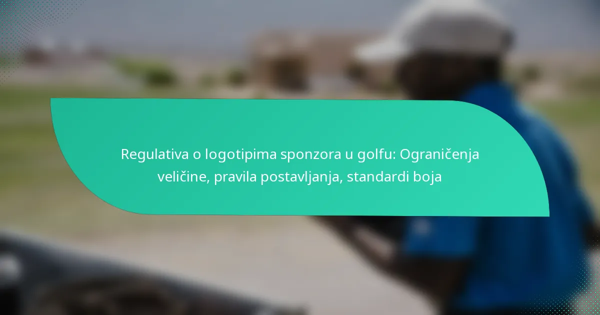 Regulativa o logotipima sponzora u golfu: Ograničenja veličine, pravila postavljanja, standardi boja